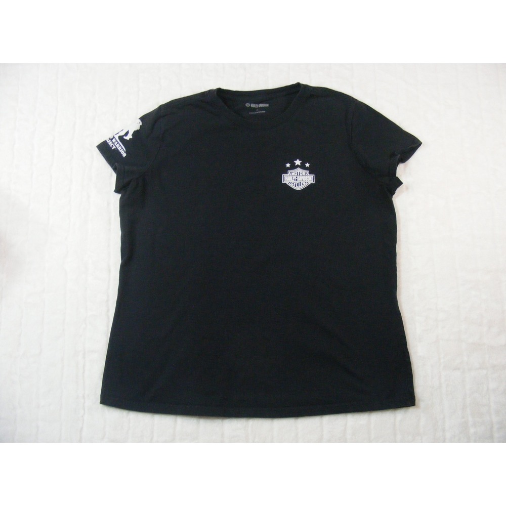 Harley Davidson T-Shirt XL Black Excellent Wounded Warrior Project Graphic